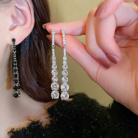 Wholesale Long Earrings For Women Copper Geometric Elegant Heavy Industry Style