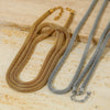 Wholesale Long Exaggerated Round Mesh Chain Double Layer Stacked Stainless Steel Necklace With Geometric Design And Electroplating For Women