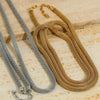 Wholesale Long Exaggerated Round Mesh Chain Double Layer Stacked Stainless Steel Necklace With Geometric Design And Electroplating For Women