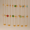 Wholesale Long Necklace With Geometric Design Made Of Stainless Steel And Imported Czech Glass 18K Real Gold Electroplated Double Layer Jewelry Accessories For Women