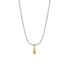 Wholesale Long Water Drop Geometric Edelweiss Chain Necklace For Women Stainless Steel Gold Plated
