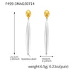 Wholesale Long Water Drop Geometric Stainless Steel Electroplated Slimming Cool Style Women's Earrings