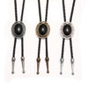 Wholesale Long Woolen Chain And Polo Tie In Retro Style With Artificial Leather Alloy Pendant Acrylic Gem Geometric And Plaid Pattern