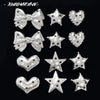 Wholesale Loose Beads Acrylic Plastic Resin Y2k Heart Star Bow Electroplated Beading Material For Diy Bracelet Necklace