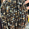 Wholesale Loose Beads Agate Stone Brown Silk Striped Round Beads Polishing For Diy Jewelry Accessories Necklace Semi Finished Products