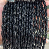 Wholesale Loose Beads Black Onyx Rice Beads Diy Jewelry Accessories Necklace Bracelet Semifinished Products Polish