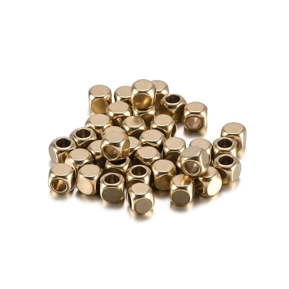 Wholesale Loose Beads Copper Beaded Square Polishing