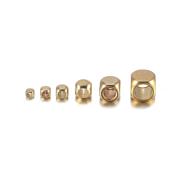 Wholesale Loose Beads Copper Beaded Square Polishing