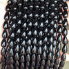 Wholesale Loose Beads Jewelry Accessories Black Agate Water Drop Shaped Polish Silica