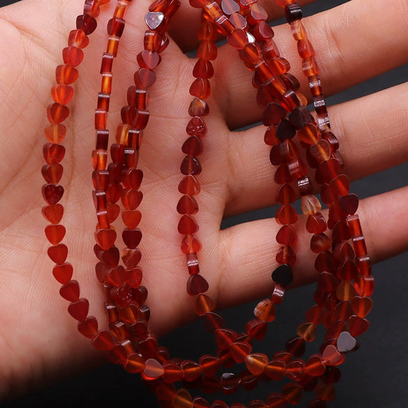 Wholesale Loose Beads Natural Crystal Agate Heart Shaped Polished For Jewelry Accessories