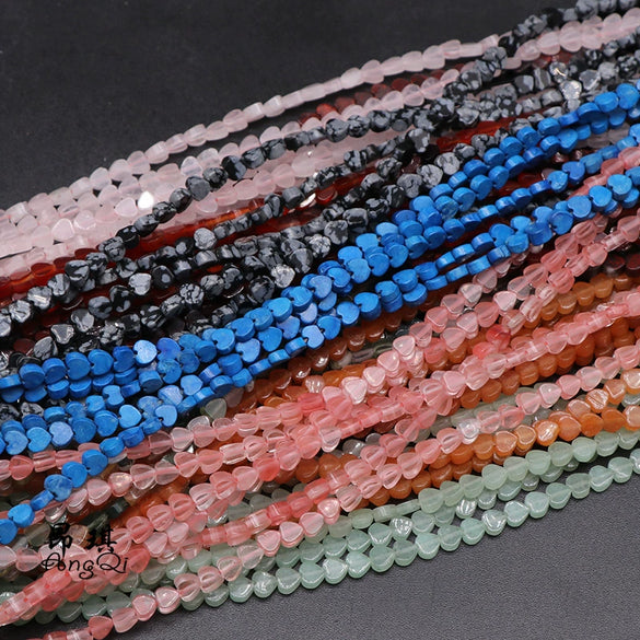 Wholesale Loose Beads Natural Crystal Agate Heart Shaped Polished For Jewelry Accessories
