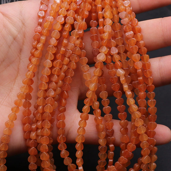Wholesale Loose Beads Natural Crystal Agate Heart Shaped Polished For Jewelry Accessories