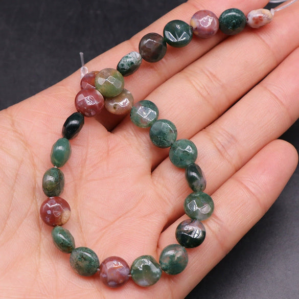 Wholesale Loose Beads Natural Stone Crystal Round Cake Cut For Jewelry Accessories