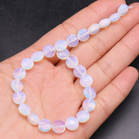 Wholesale Loose Beads Natural Stone Crystal Round Cake Cut For Jewelry Accessories