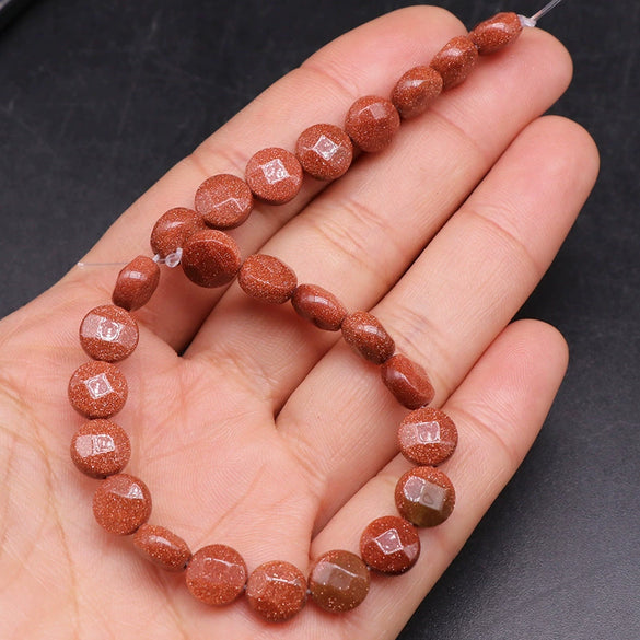 Wholesale Loose Beads Natural Stone Crystal Round Cake Cut For Jewelry Accessories