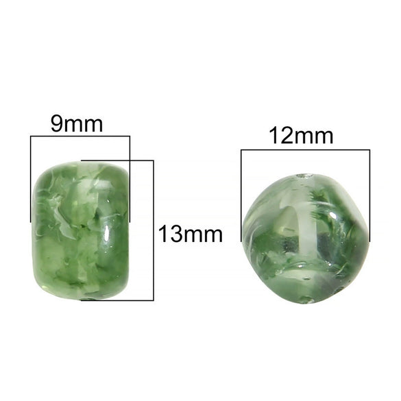 Wholesale Loose Beads Plastic And Resin Imitation Amber Stone Irregular Round Shape Simple Style Diy Handmade Beaded Necklace And Bracelet Material Accessories