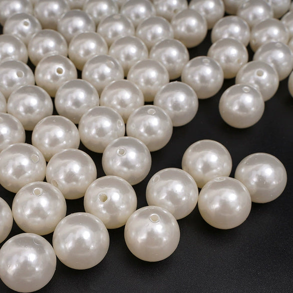 Wholesale Loose Beads Plastic Resin Round Beaded Jewelry Accessories For Diy Handmade Bracelet Necklace