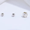 Wholesale Loose Beads S925 Sterling Silver Multisided Faceted Rhombus Handmade Electroplated Diy Bracelet Necklace Accessories