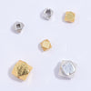 Wholesale Loose Beads S925 Sterling Silver Multisided Faceted Rhombus Handmade Electroplated Diy Bracelet Necklace Accessories