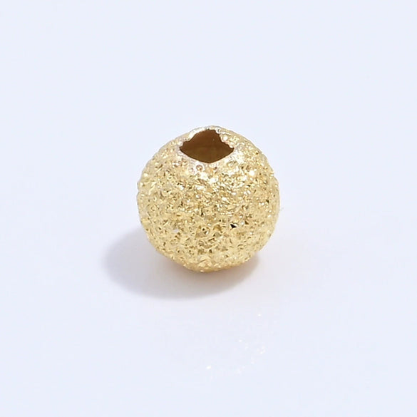 Wholesale Loose Beads Silver S925 Sterling Glitter Sand Frosted Baby's Breath Electroplated Round Beads Accessories