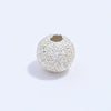 Wholesale Loose Beads Silver S925 Sterling Glitter Sand Frosted Baby's Breath Electroplated Round Beads Accessories