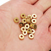 Wholesale Loose Beads Stainless Steel Plaid Wheel Flat Jewelry Accessories Electroplated