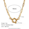 Wholesale Loose Chain Cross Sun Moon Pendant Necklace Copper Stainless Steel Geometric Electroplated