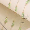 Wholesale Loose Chain Stainless Steel Fantasy Colorful Crystal Spacer Real Gold Electroplated Handmade