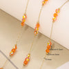 Wholesale Loose Chain Stainless Steel Fantasy Colorful Crystal Spacer Real Gold Electroplated Handmade