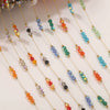 Wholesale Loose Chain Stainless Steel Fantasy Colorful Crystal Spacer Real Gold Electroplated Handmade
