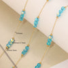Wholesale Loose Chain Stainless Steel Fantasy Colorful Crystal Spacer Real Gold Electroplated Handmade
