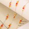 Wholesale Loose Chain Stainless Steel Fantasy Colorful Crystal Spacer Real Gold Electroplated Handmade