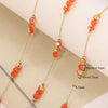 Wholesale Loose Chain Stainless Steel Fantasy Colorful Crystal Spacer Real Gold Electroplated Handmade