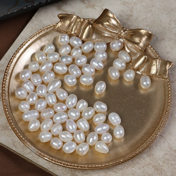 Wholesale Loose Freshwater Pearl Beads For Diy Ornament Natural Nonporous Rice Shape