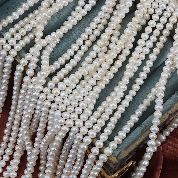 Wholesale Loose Freshwater Pearl Beads Nearly Round