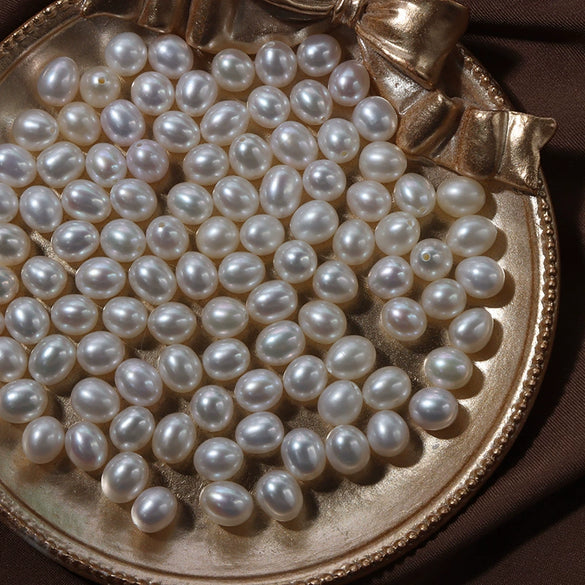 Wholesale Loose Freshwater Pearl Half Hole Rice Beads Jewelry Accessories