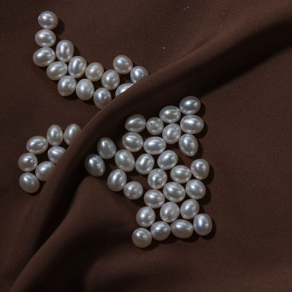 Wholesale Loose Freshwater Pearl Half Hole Rice Beads Jewelry Accessories