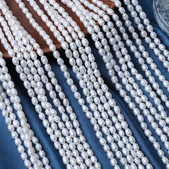 Wholesale Loose Freshwater Pearl Threaded Rice Beads For Jewelry Making