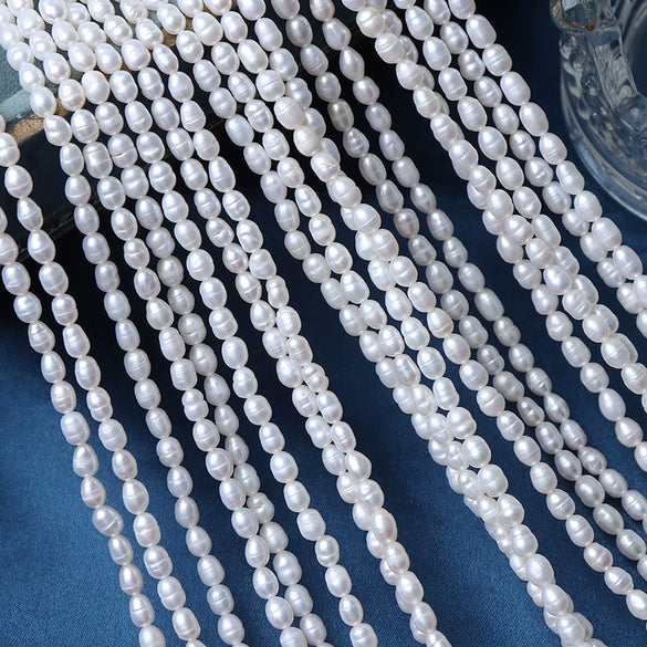 Wholesale Loose Freshwater Pearl Threaded Rice Beads For Jewelry Making