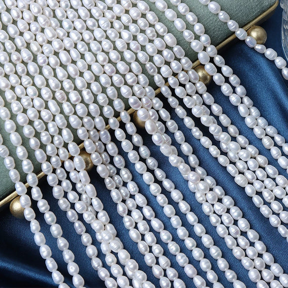 Wholesale Loose Freshwater Pearl Threaded Rice Beads For Jewelry Making
