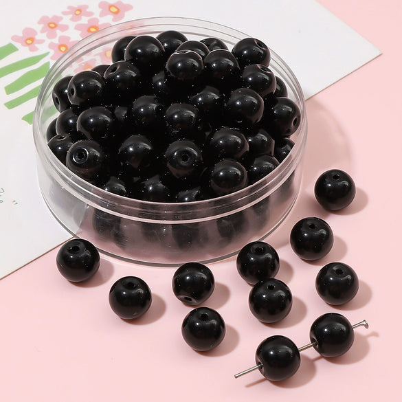 Wholesale Loose Imitation Jade Glass Beads For Handmade Jewelry Accessories Bracelet And Necklace Material