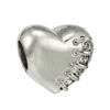 Wholesale Loose Metal Heartshaped Vintage Silver Beads With Totem Pattern For Diy Pendant Electroplating Treatment Suitable For Boys And Girls