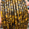 Wholesale Loose Natural Stone Tiger's Eye Cylindrical Tube Beads For Diy Jewelry Accessories Polished
