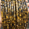 Wholesale Loose Natural Stone Tiger's Eye Cylindrical Tube Beads For Diy Jewelry Accessories Polished