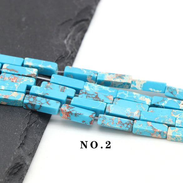 Wholesale Loose Rectangular Emperor's Stone Beads For Diy Jewelry Accessories Polished