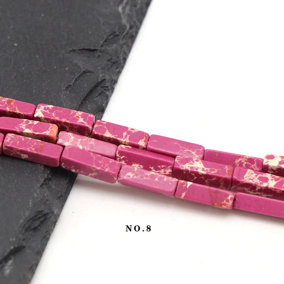 Wholesale Loose Rectangular Emperor's Stone Beads For Diy Jewelry Accessories Polished