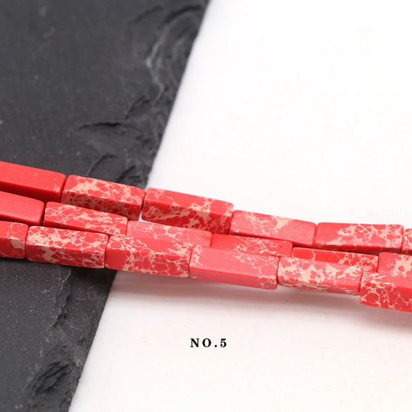 Wholesale Loose Rectangular Emperor's Stone Beads For Diy Jewelry Accessories Polished