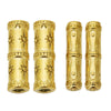 Wholesale Loose Stainless Steel Bamboo And Barrel Beads With Carved Flower Pattern For Necklace Diy Pendant Accessories Electroplated