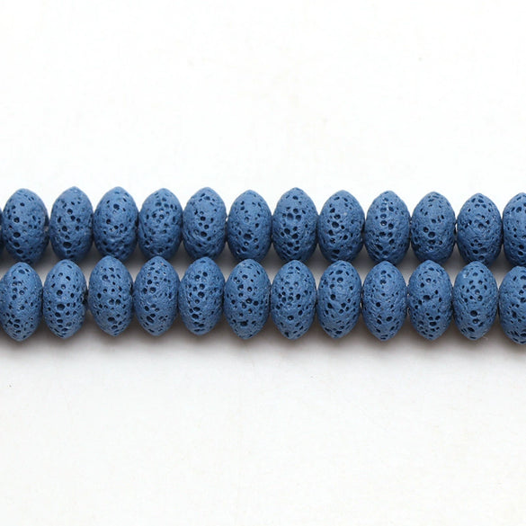 Wholesale Loose Volcanic Stone Abacus Beads For Jewelry Accessories Cutting Process