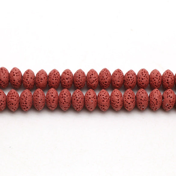 Wholesale Loose Volcanic Stone Abacus Beads For Jewelry Accessories Cutting Process